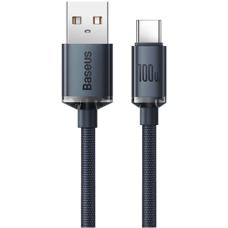 Кабель Baseus Crystal Shine Series Fast Charging USB Type-A - USB Type-C (M/M), 100W, 1.2 м, Black (CAJY000401)