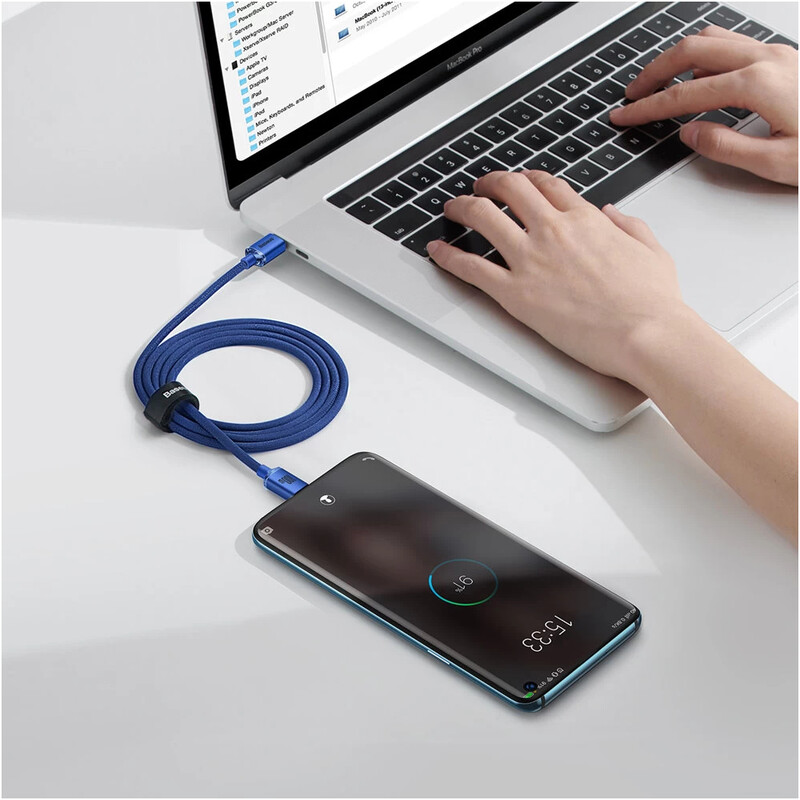 Кабель Baseus Crystal Shine Series Fast Charging USB Type-C - USB Type-C (M/M), 100W, 1.2 м, Blue (CAJY000603)