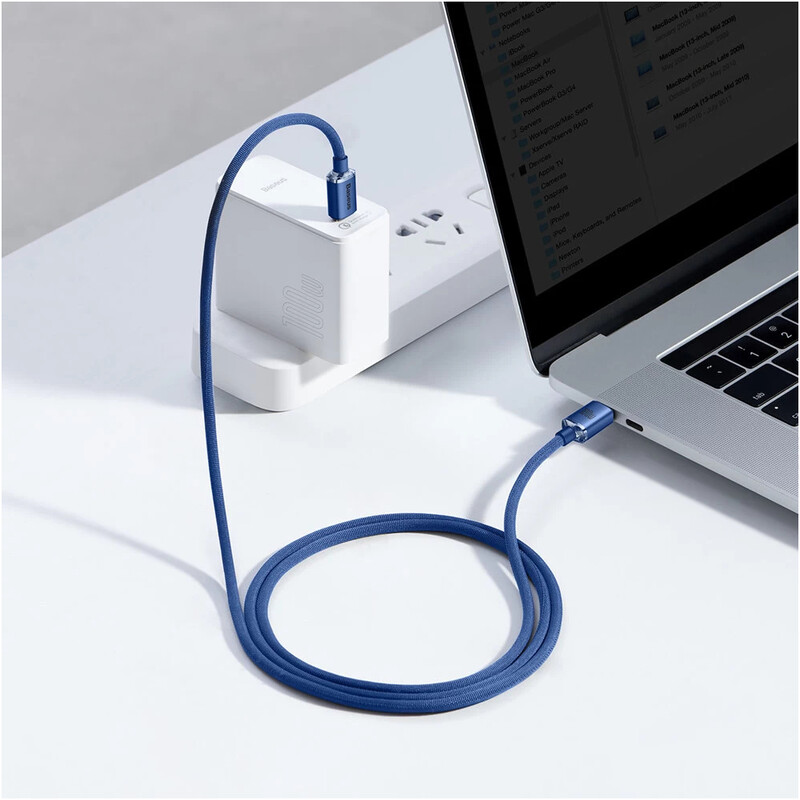 Кабель Baseus Crystal Shine Series Fast Charging USB Type-C - USB Type-C (M/M), 100W, 2 м, Blue (CAJY000703)