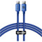 Фото - Кабель Baseus Crystal Shine Series Fast Charging USB Type-C - USB Type-C (M/M), 100W, 2 м, Blue (CAJY000703) | click.ua