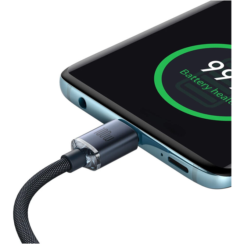 Кабель Baseus Crystal Shine Series Fast Charging USB Type-C - USB Type-C (M/M), 100W, 2 м, Black (CAJY000701)