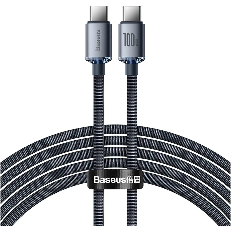 Кабель Baseus Crystal Shine Series Fast Charging USB Type-C - USB Type-C (M/M), 100W, 2 м, Black (CAJY000701)