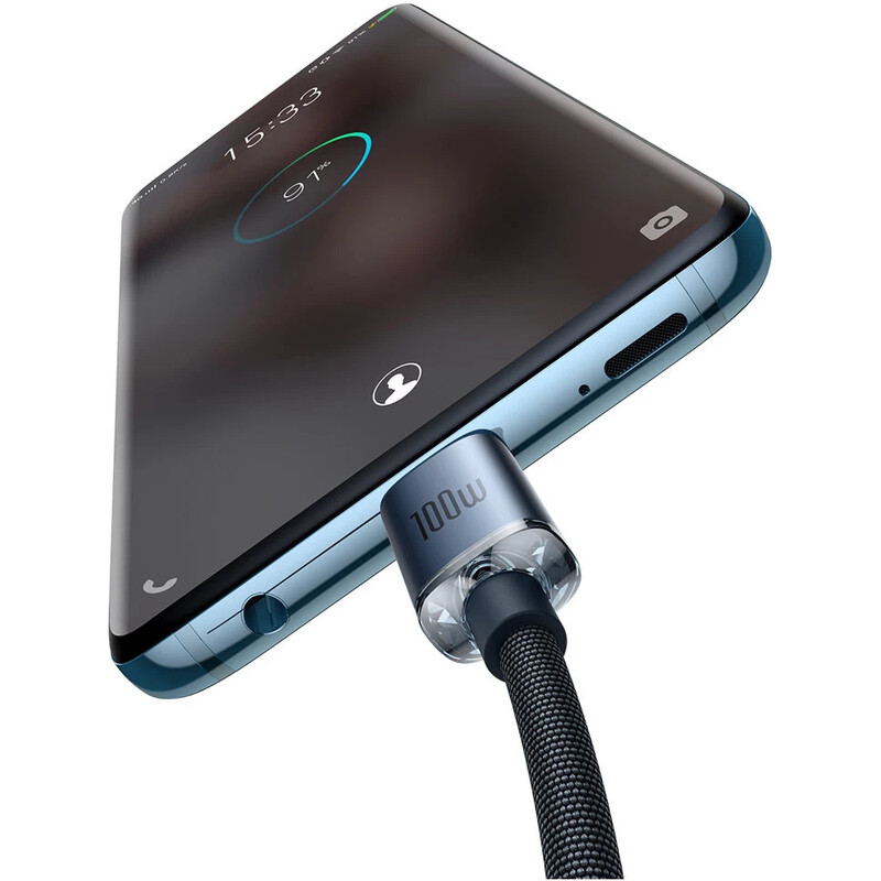 Кабель Baseus Crystal Shine Series Fast Charging USB Type-C - USB Type-C (M/M), 100W, 2 м, Black (CAJY000701)