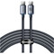 Фото - Кабель Baseus Crystal Shine Series Fast Charging USB Type-C - USB Type-C (M/M), 100W, 2 м, Black (CAJY000701) | click.ua