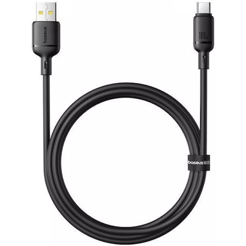 Кабель Baseus Silky Series Fast Charging USB Type-A - USB Type-C (M/M), 100W, 1 м, Black (P10377703113-00)