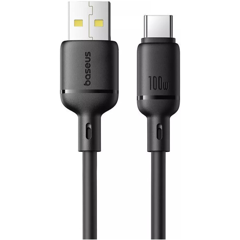 Кабель Baseus Silky Series Fast Charging USB Type-A - USB Type-C (M/M), 100W, 1 м, Black (P10377703113-00)
