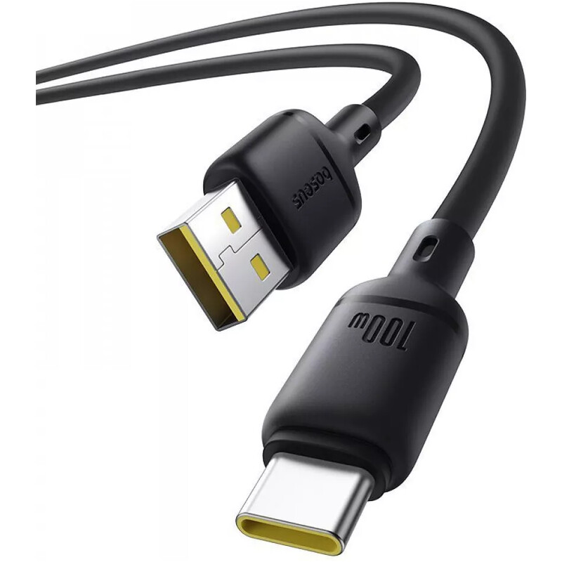 Кабель Baseus Silky Series Fast Charging USB Type-A - USB Type-C (M/M), 100W, 2 м, Black (P10377703113-01)