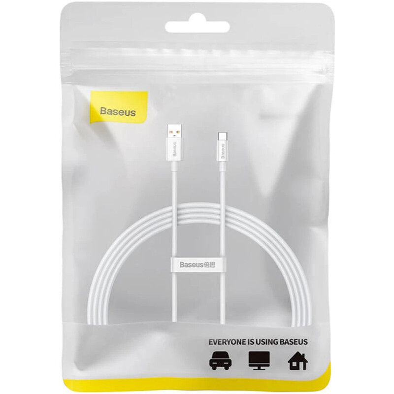 Кабель Baseus Superior Series Fast Charging Data USB Type-A - USB Type-C (M/M), 100W, 1 м, White (P10320102214-01)