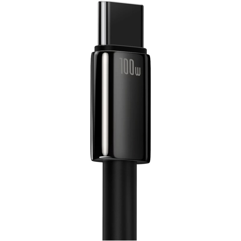 Кабель Baseus Tungsten Gold Fast Charging Data USB Type-A - USB Type-C (M/M), 100W, 1 м, Black (CAWJ000001)