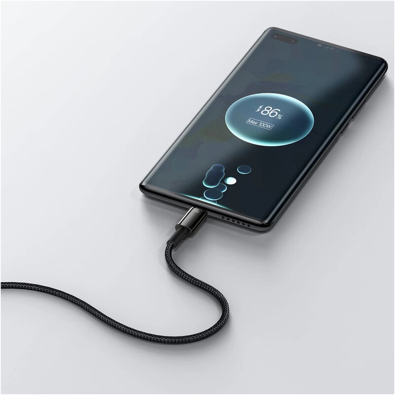 Кабель Baseus Tungsten Gold Fast Charging Data USB Type-A - USB Type-C (M/M), 100W, 2 м, Black (CAWJ000101)