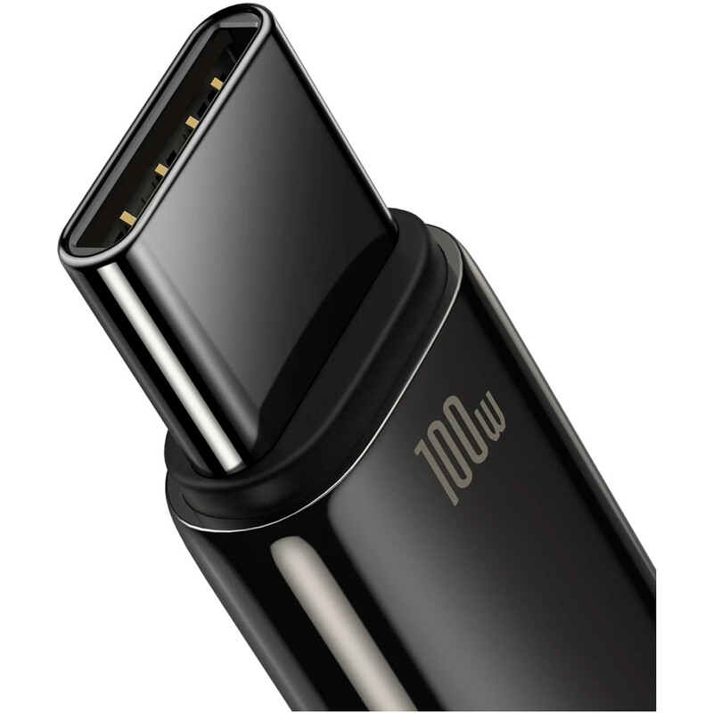 Кабель Baseus Tungsten Gold Fast Charging Data USB Type-A - USB Type-C (M/M), 100W, 2 м, Black (CAWJ000101)