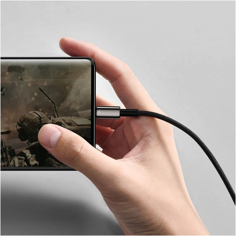 Кабель Baseus Tungsten Gold Fast Charging Data USB Type-A - USB Type-C (M/M), 100W, 2 м, Black (CAWJ000101)
