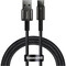 Фото - Кабель Baseus Tungsten Gold Fast Charging Data USB Type-A - USB Type-C (M/M), 100W, 2 м, Black (CAWJ000101) | click.ua