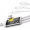 Фото - Кабель Baseus Silky One-for-Three Fast Charging USB Type-A - micro USB + Lightning + USB Type-C (M/M), 100W, 1.5 м, White (P10377705213-00) | click.ua