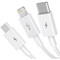 Фото - Кабель Baseus Superior Series Fast Charging 3-in-1 USB Type-A - micro USB + Lightning + USB Type-C (M/M), 3.5А, 1.5 м, White (CAMLTYS-02) | click.ua