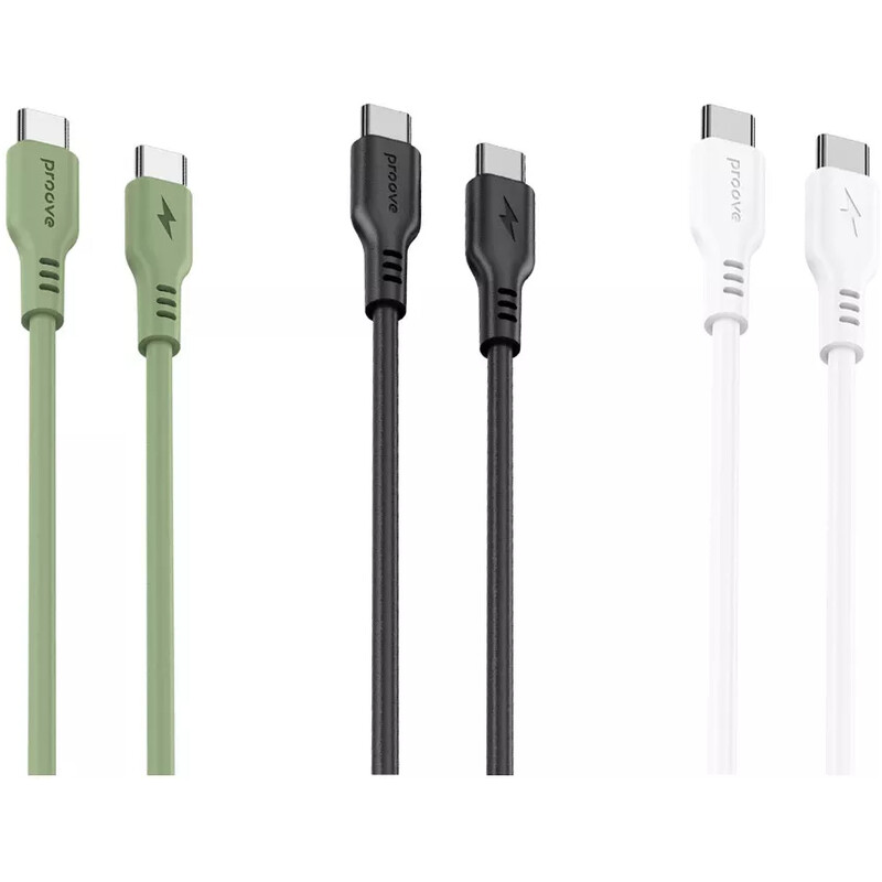 Кабель Proove Rebirth USB Type-C to USB Type-C 60W 1 м, White (CCRE61002202)