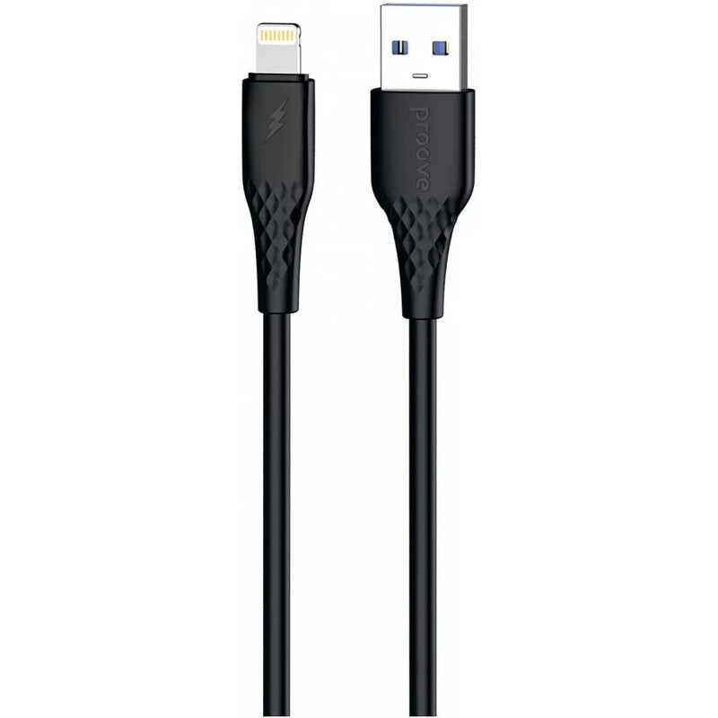 Кабель Proove GridLine USB-A to Lightning 12W 1 м, Black (CCGL12001101)