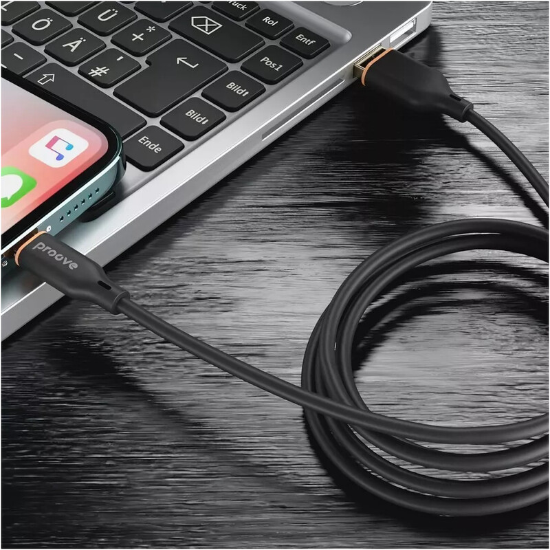 Кабель Proove Jelly Silicone USB-A to Lightning 12W 1 м, Black (CCJS20001101)