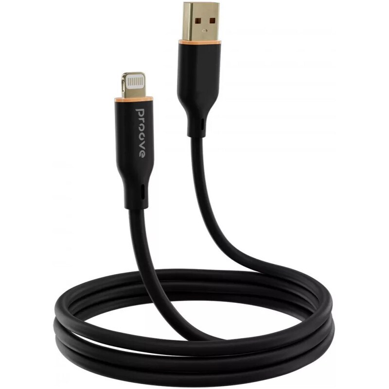 Кабель Proove Jelly Silicone USB-A to Lightning 12W 1 м, Black (CCJS20001101)