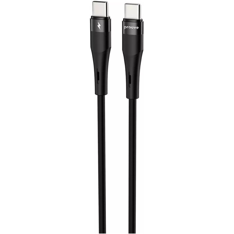 Кабель Proove Light Silicone Plus USB Type-C to USB Type-C 60W 1 м, Black (CCLS60002201)