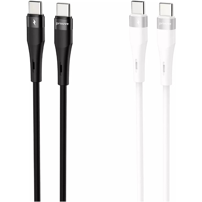 Кабель Proove Light Silicone Plus USB Type-C to USB Type-C 60W 1 м, White (CCLS60002202)