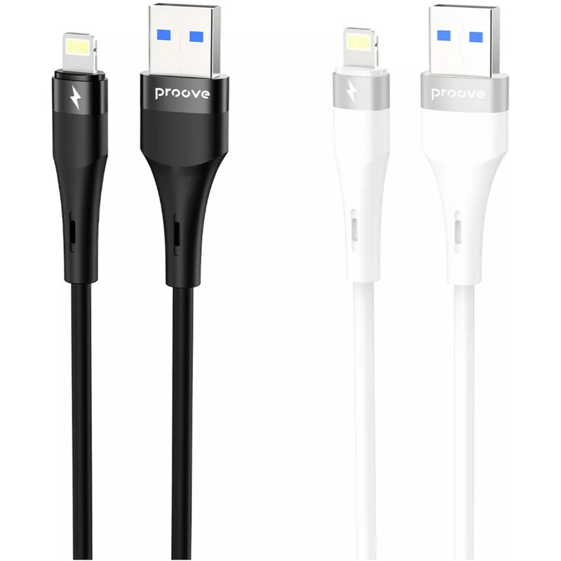 Кабель Proove Light Silicone Plus USB-A to Lightning 12W 1 м, Black (CCLS12001101)