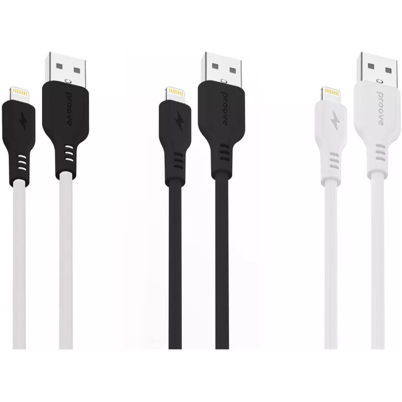Кабель Proove Rebirth USB-A to Lightning 12W 1 м, Black/White (CCRE60001102)