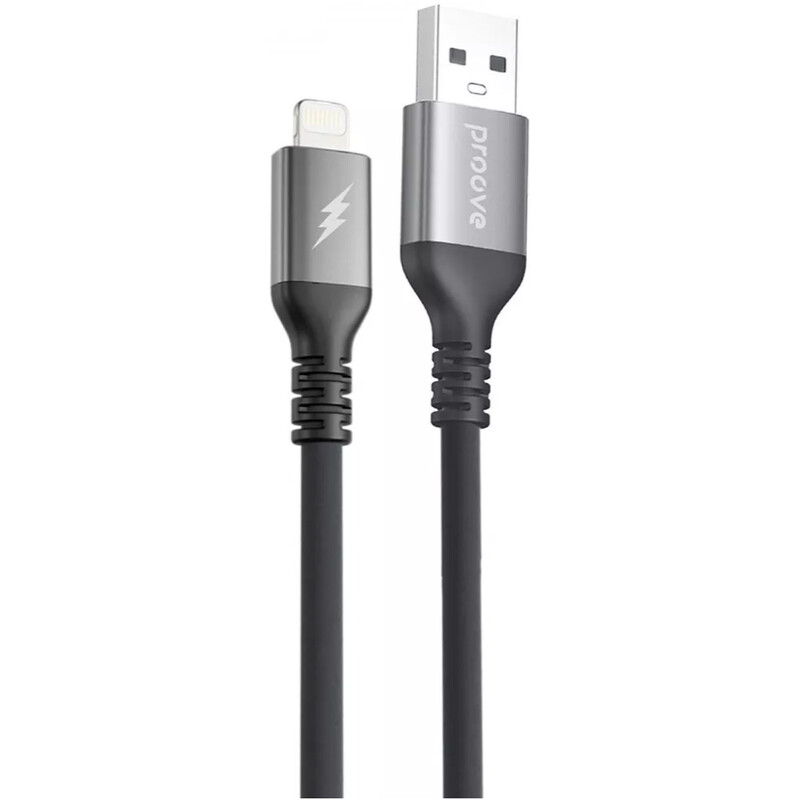 Кабель Proove ReGen Silicone USB-A to Lightning 12W 1 м, Black (CCRS12001101)