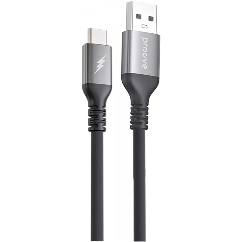 Кабель Proove ReGen Silicone USB-A to USB Type-C 27W 1 м, Black (CCRS12001102)