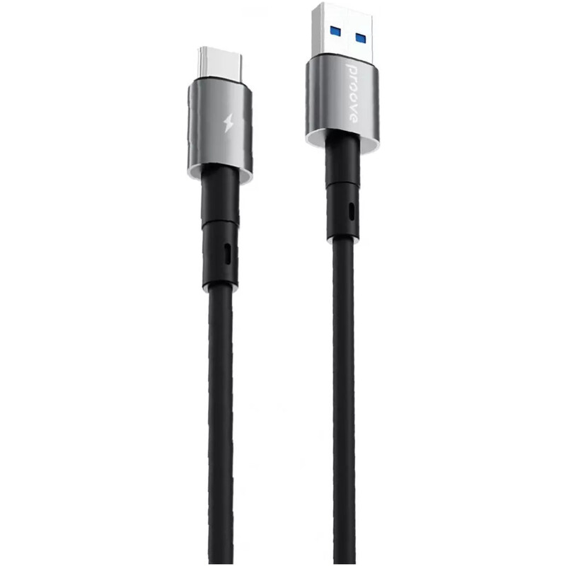 Кабель Proove Silicraft USB-A to USB Type-C 27W 1 м, Black (CCSC15001201)