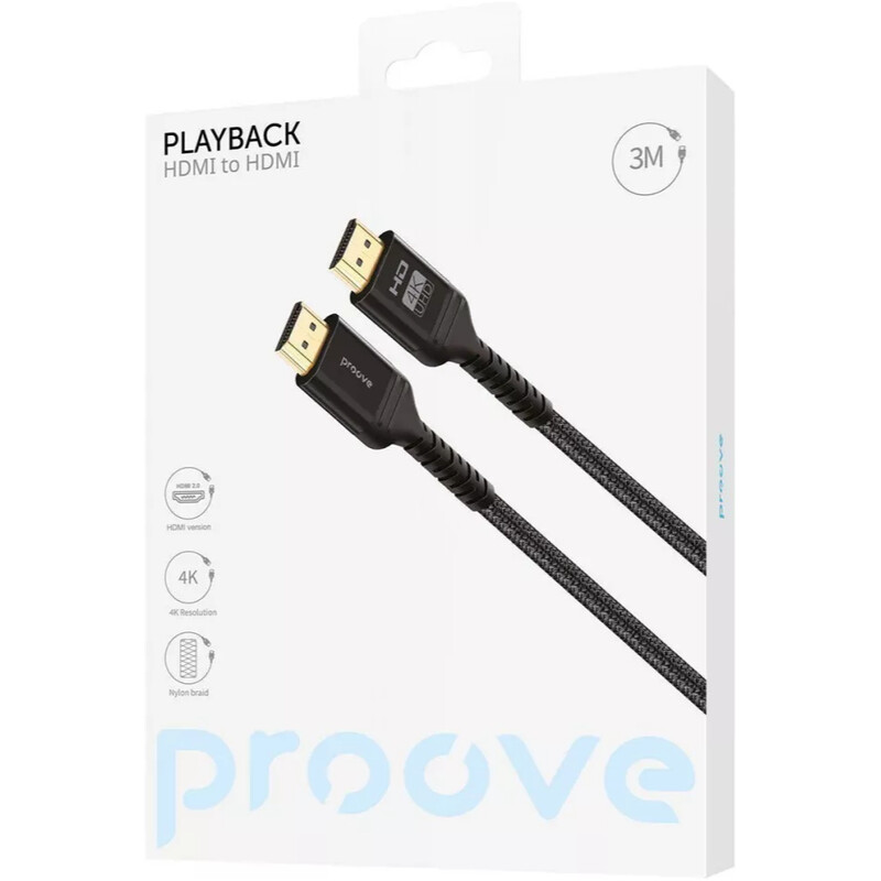 Кабель Proove PlayBack HDMI - HDMI V2.0 (M/M), 3 м, Black (DCP320003601)