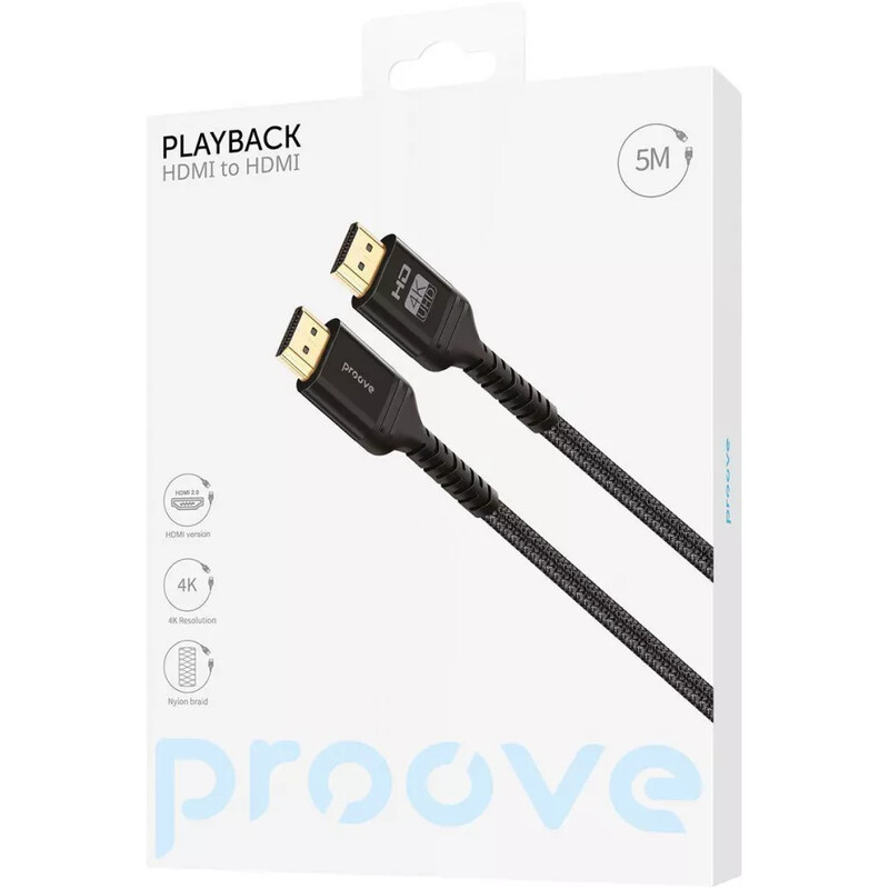 Кабель Proove PlayBack HDMI - HDMI V2.0 (M/M), 5 м, Black (DCP520003601)