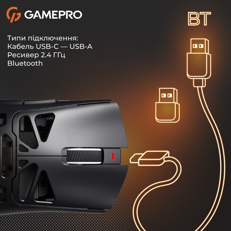 Миша бездротова GamePro Genesis Hollow (GM870HB)