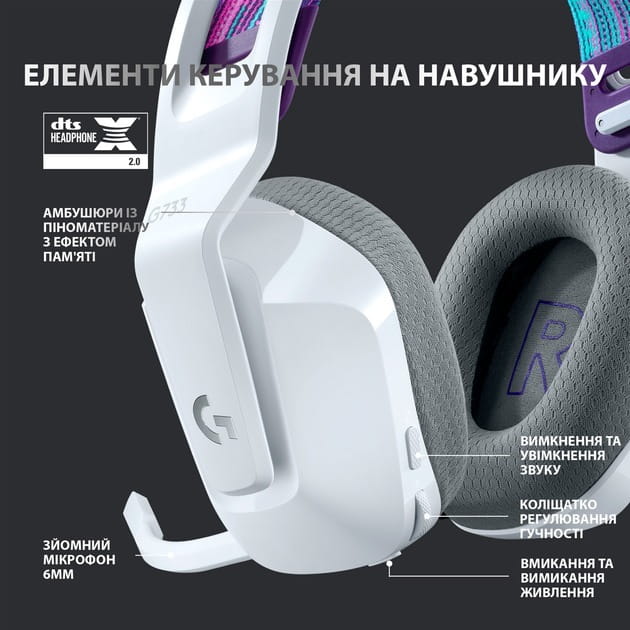 Гарнитура Logitech G733 White (981-000883)
