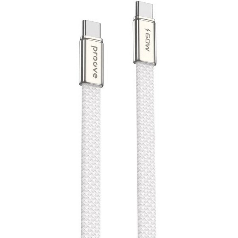 Кабель Proove AirLine USB-C - USB-C (M/M), 60W, 1 м, White (CCAI60002202)