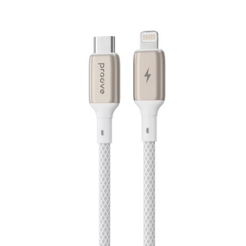 Кабель Proove Dense Metal USB-C - Lightning (M/M), 27W, 1 м, White (CCDM27002102)