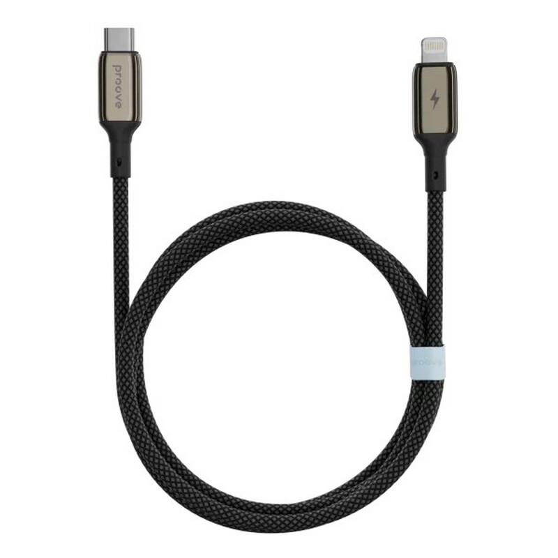 Кабель Proove Dense Metal USB-C - Lightning (M/M), 27W, 2 м, Black (CCDM27002121)
