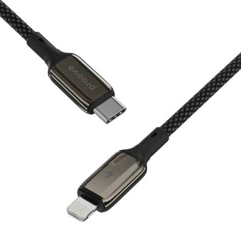 Кабель Proove Dense Metal USB-C - Lightning (M/M), 27W, 2 м, Black (CCDM27002121)
