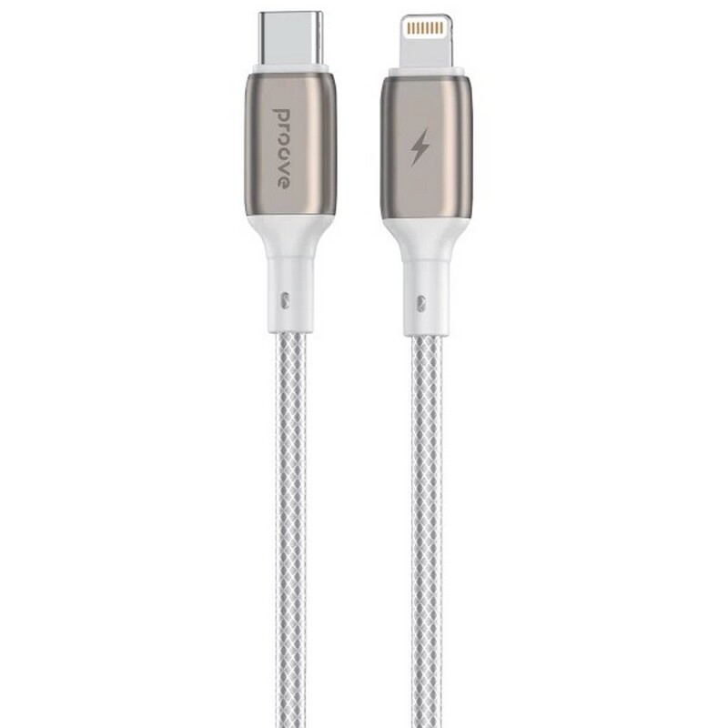 Кабель Proove Dense Metal USB-C - Lightning (M/M), 27W, 2 м, White (CCDM27002122)