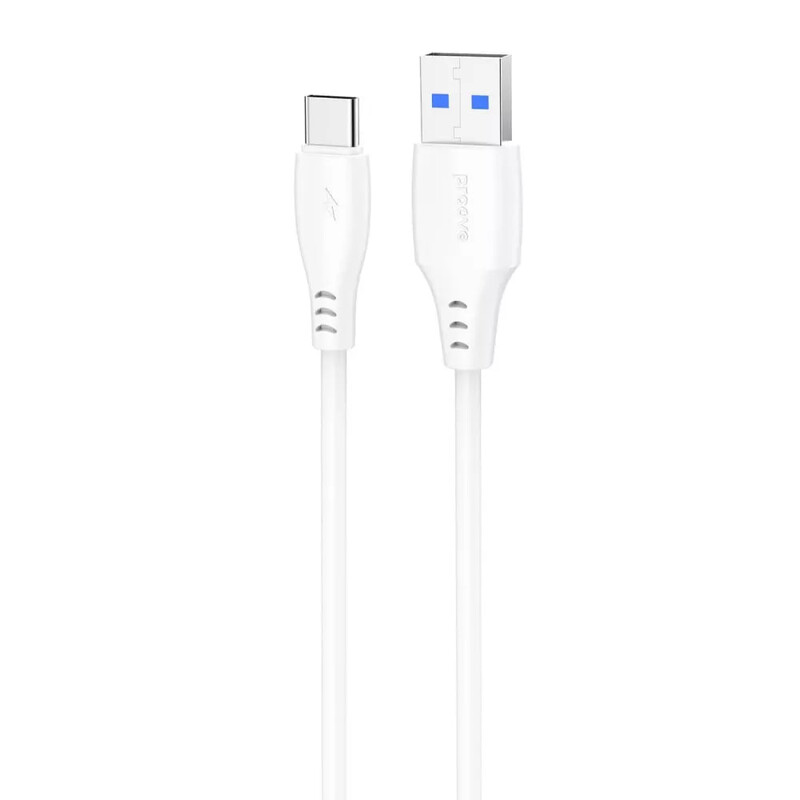 Кабель Proove Simple Silicone USB Type-A - USB Type-C (M/M), 1 м, White (CCSS15001202)