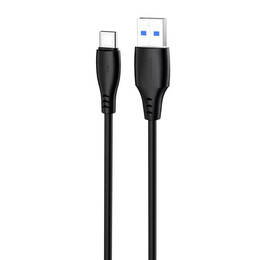 Кабель Proove Simple Silicone USB Type-A - USB Type-C (M/M), 1 м, Black (CCSS15001201)