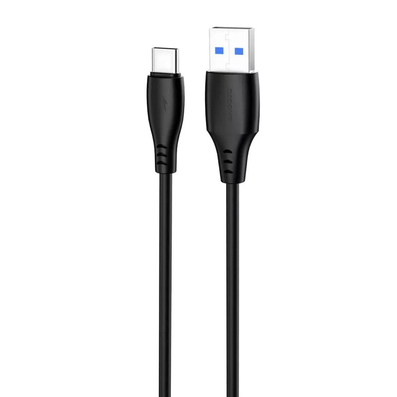 Кабель Proove Simple Silicone USB Type-A - USB Type-C (M/M), 1 м, Black (CCSS15001201)