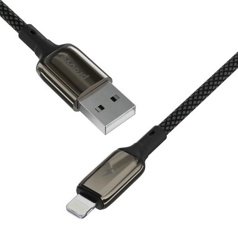 Кабель Proove Dense Metal USB - Lightning (M/M), 2 м, Black (CCDM20001121)