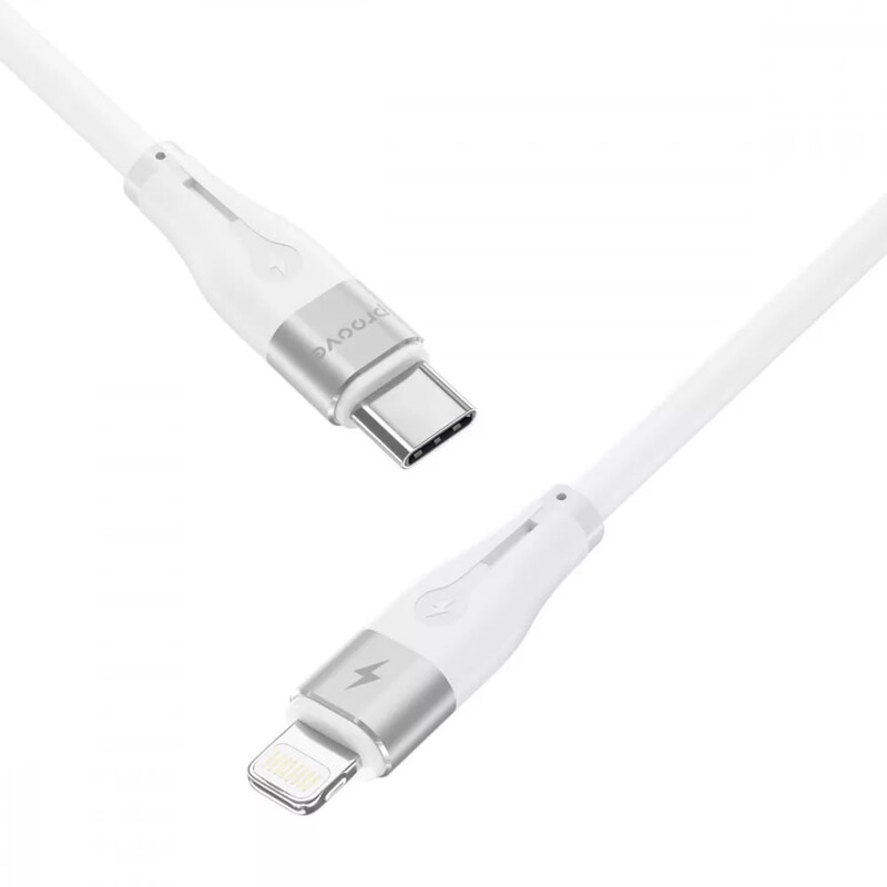 Кабель Proove Soft Silicone USB Type-C - Lightning (M/M), 27W, 1 м, White (CCSO27002102)