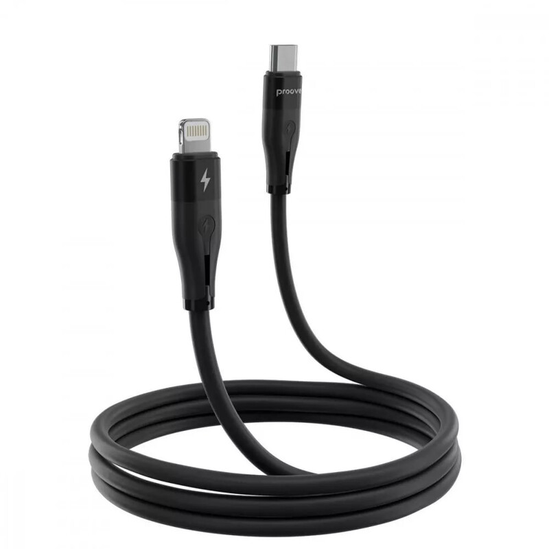 Кабель Proove Soft Silicone USB Type-C - Lightning (M/M), 27W, 1 м, Black (CCSO27002101)