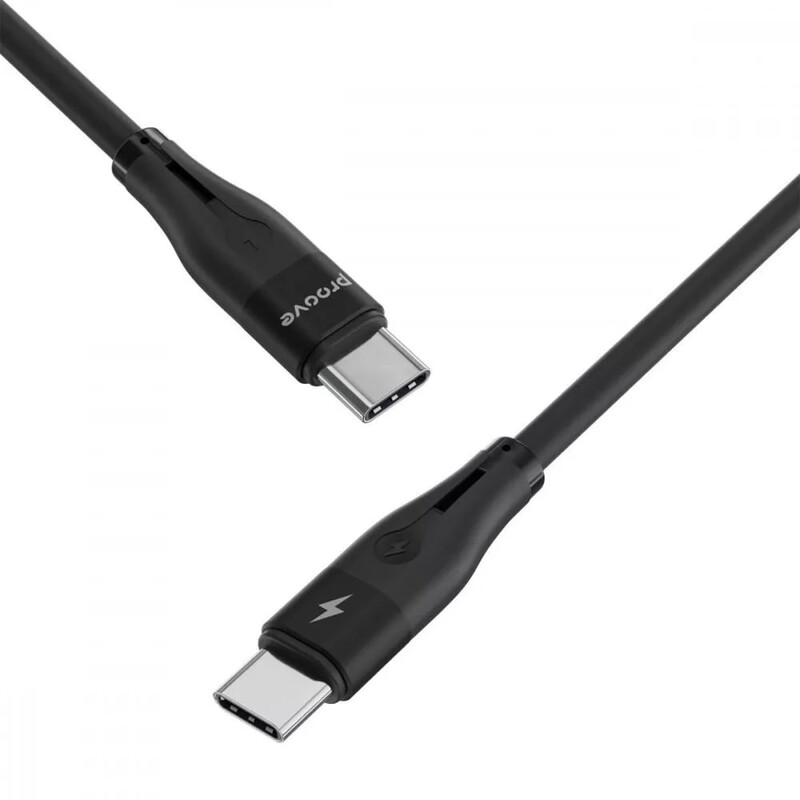 Кабель Proove Soft Silicone USB Type-C - USB Type-C (M/M), 60W, 1 м, Black (CCSO60002201)