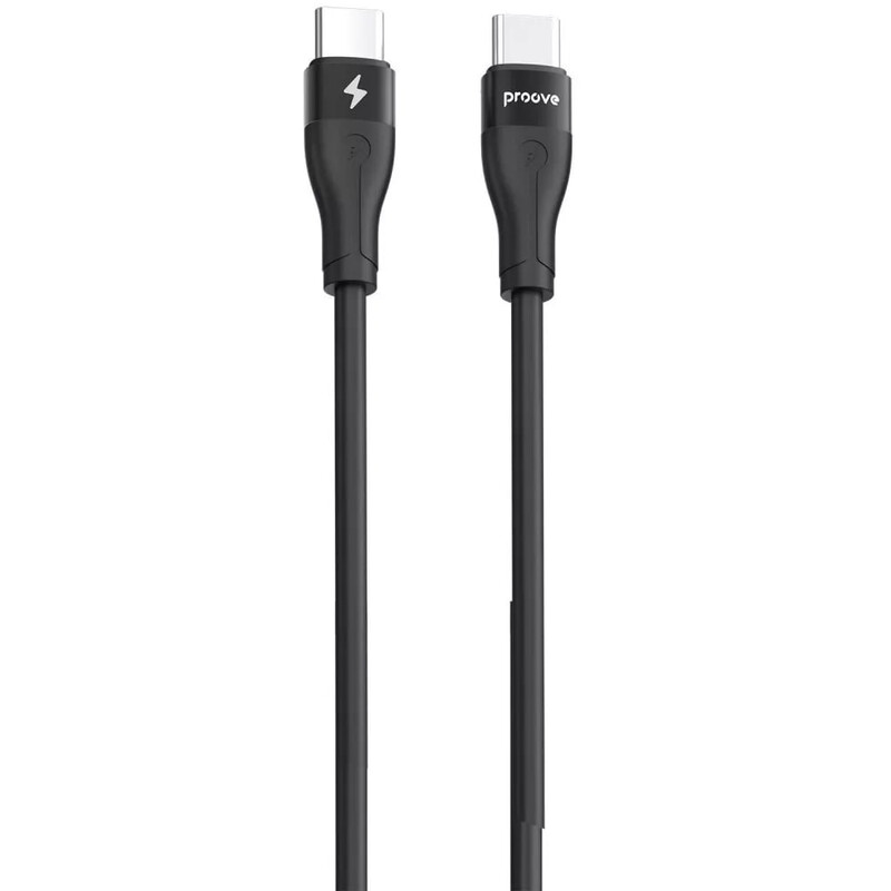 Кабель Proove Soft Silicone USB Type-C - USB Type-C (M/M), 60W, 1 м, Black (CCSO60002201)
