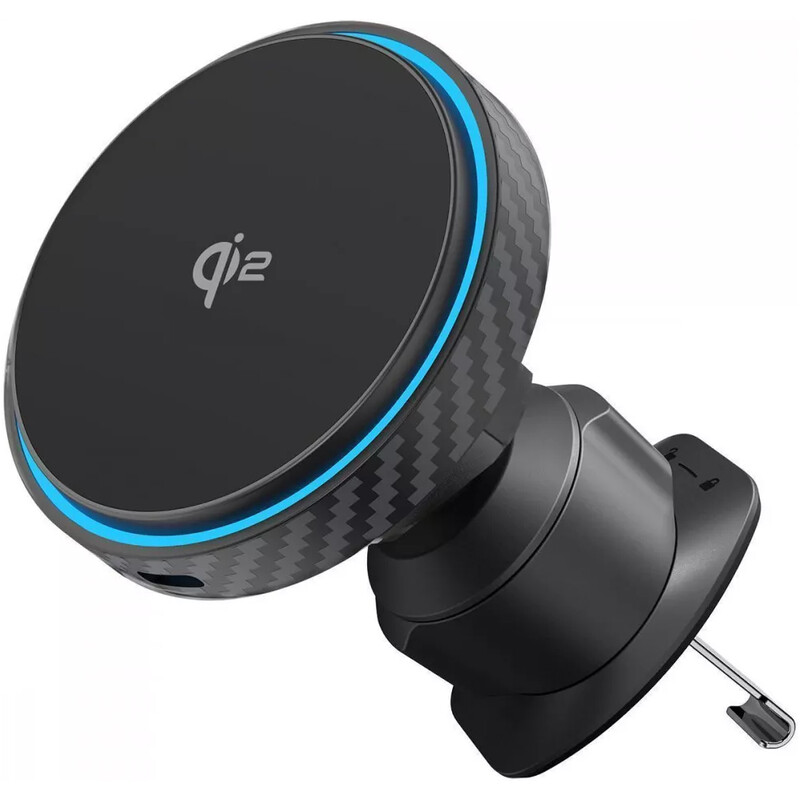 Тримач автомобільний+бездротове ЗУ Proove Graphite Circle Qi2 15W Black (WHGC15010001)