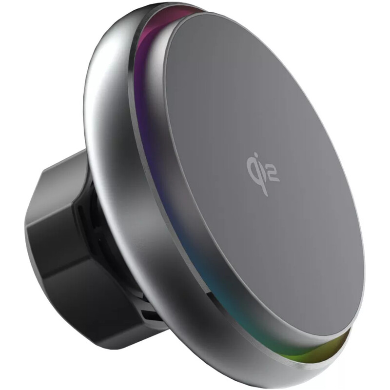 Тримач автомобільний+бездротове ЗУ Proove IceCore Qi2 15W Gray (WHIC15002003)