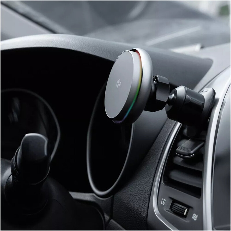 Тримач автомобільний+бездротове ЗУ Proove IceCore Qi2 15W Gray (WHIC15002003)